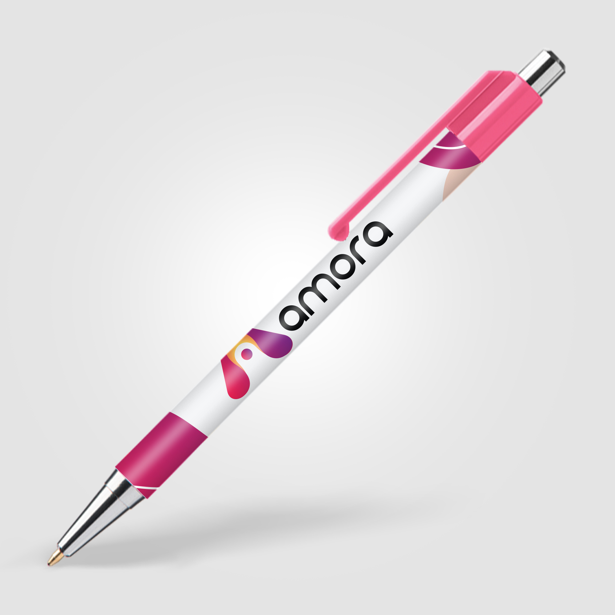 Stylo-bille plastique personnalisable Betty D Rose vif